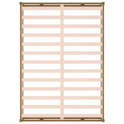 Cadre de lit sans matelas marron miel 150x200 cm bois massif 