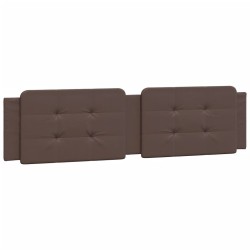 Coussin de tête de lit marron 200 cm similicuir 