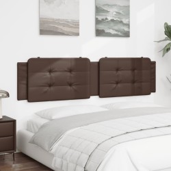 Coussin de tête de lit marron 200 cm similicuir 