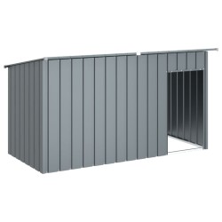 Niche pour chien avec toit anthracite acier galvanisé 