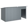 Niche pour chien avec toit anthracite acier galvanisé 