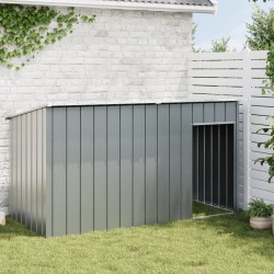 Niche pour chien avec toit anthracite acier galvanisé 