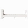Cadre de lit sans matelas blanc 90x200 cm bois de pin massif 