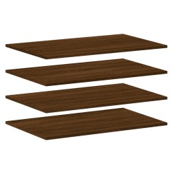 Étagères murales 4 pcs chêne marron 80x50x1,5cm bois ingénierie 