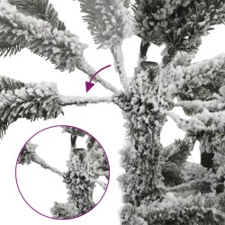 Sapin de Noël artificiel mince avec neige floquée 150 cm PVC/PE 