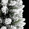 Sapin de Noël artificiel mince avec neige floquée 150 cm PVC/PE 