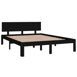 Cadre de lit sans matelas noir 150x200 cm 