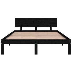 Cadre de lit sans matelas noir 150x200 cm 