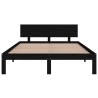 Cadre de lit sans matelas noir 150x200 cm 