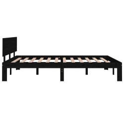 Cadre de lit sans matelas noir 150x200 cm 