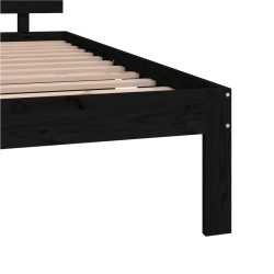 Cadre de lit sans matelas noir 150x200 cm 