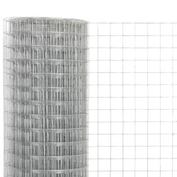 Grillage pour volière acier galvanisé 10x1,5 m argenté 