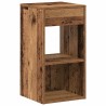 Table de chevet avec tiroir vieux bois 35x34x66,5 cm 