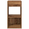 Table de chevet avec tiroir vieux bois 35x34x66,5 cm 