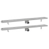 Drain de douche linéaire 2 pc 1030 x 140 mm Acier inoxydable 