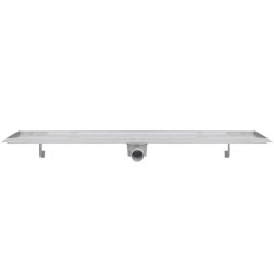 Drain de douche linéaire 2 pc 1030 x 140 mm Acier inoxydable 