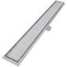 Drain de douche linéaire 2 pc 1030 x 140 mm Acier inoxydable 