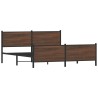 Cadre de lit en métal sans matelas chêne marron 183x213 cm 