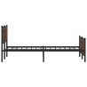 Cadre de lit en métal sans matelas chêne marron 183x213 cm 