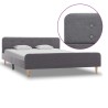 Cadre de lit sans matelas gris clair tissu 160x200 cm 