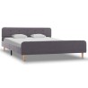 Cadre de lit sans matelas gris clair tissu 160x200 cm 