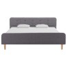 Cadre de lit sans matelas gris clair tissu 160x200 cm 