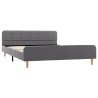 Cadre de lit sans matelas gris clair tissu 160x200 cm 