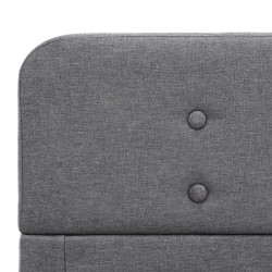 Cadre de lit sans matelas gris clair tissu 160x200 cm 