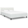 Cadre de lit sans matelas blanc similicuir 120x200 cm 