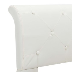 Cadre de lit sans matelas blanc similicuir 120x200 cm 