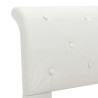 Cadre de lit sans matelas blanc similicuir 120x200 cm 