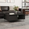 Table basse noir 90x60x35 cm bois d'ingénierie 
