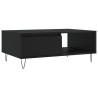 Table basse noir 90x60x35 cm bois d'ingénierie 