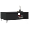 Table basse noir 90x60x35 cm bois d'ingénierie 