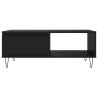Table basse noir 90x60x35 cm bois d'ingénierie 