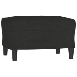 Fauteuil avec repose-pied Noir 60 cm Tissu 