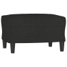 Fauteuil avec repose-pied Noir 60 cm Tissu 