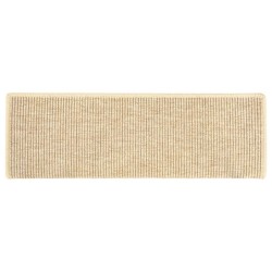 Tapis d'escalier autocollants 15 pcs 65x21x4 cm Beige clair 