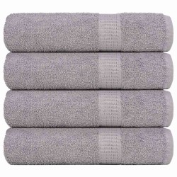 Serviettes de bain 4 pcs gris 100x150 cm 360 g/m² 100% coton 