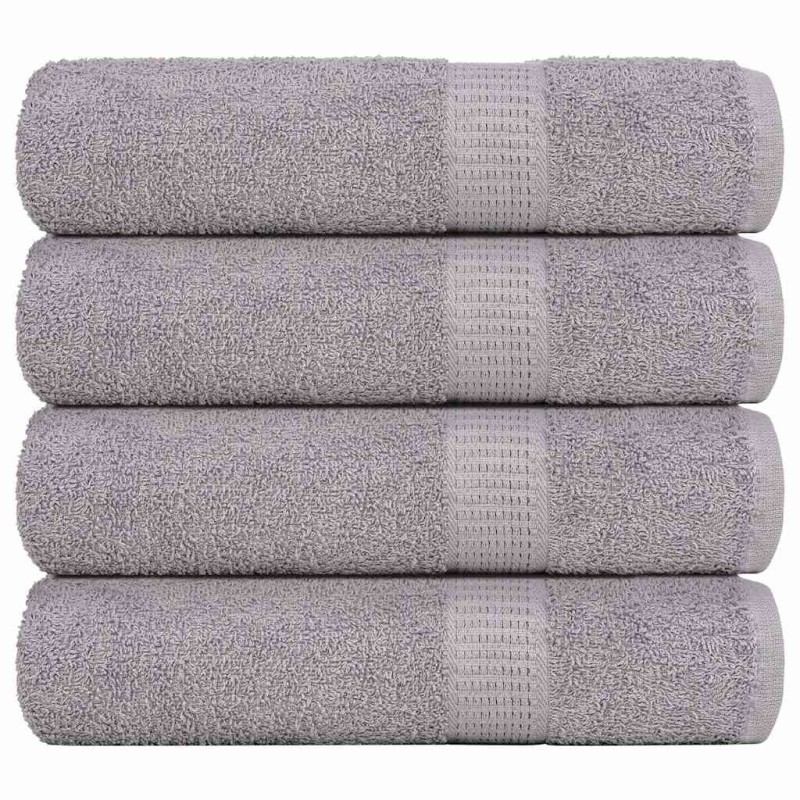 Serviettes de bain 4 pcs gris 100x150 cm 360 g/m² 100% coton 