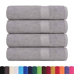 Serviettes de bain 4 pcs gris 100x150 cm 360 g/m² 100% coton 