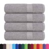 Serviettes de bain 4 pcs gris 100x150 cm 360 g/m² 100% coton 