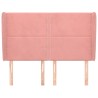 Tête de lit avec oreilles Rose 147x23x118/128 cm Velours 
