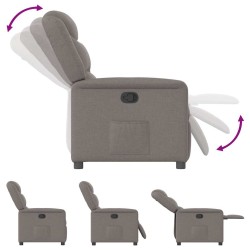 Fauteuil inclinable Taupe Tissu 