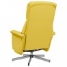 Fauteuil inclinable de massage repose-pieds jaune clair tissu 