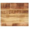 Dessus de table rectangulaire bois massif de manguier brut 