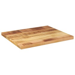 Dessus de table rectangulaire bois massif de manguier brut 
