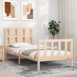 Cadre de lit sans matelas 100x200 cm bois massif de pin 
