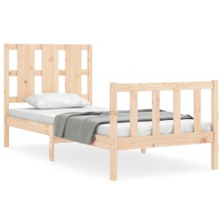 Cadre de lit sans matelas 100x200 cm bois massif de pin 