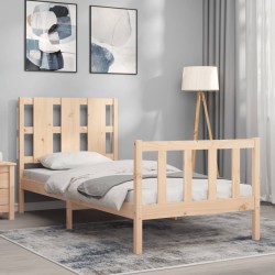 Cadre de lit sans matelas 100x200 cm bois massif de pin 